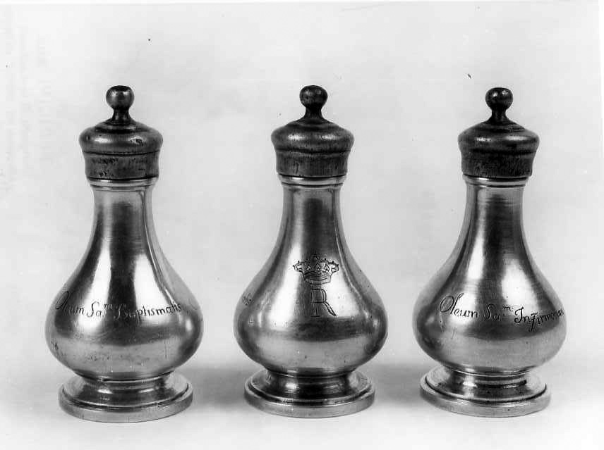 vasetti per oli santi - bottega napoletana (sec. XIX)