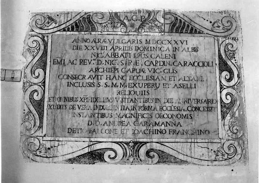 lapide commemorativa - bottega campana (sec. XVIII)