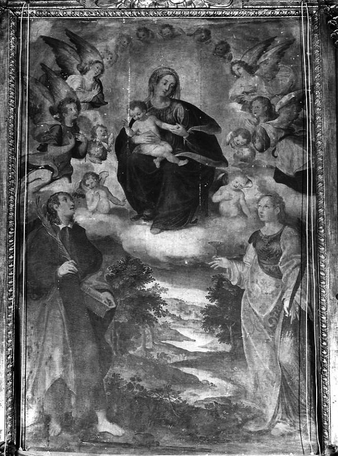 Madonna con Santa Lucia e San Marcello (dipinto) - ambito napoletano (seconda metà sec. XVI)
