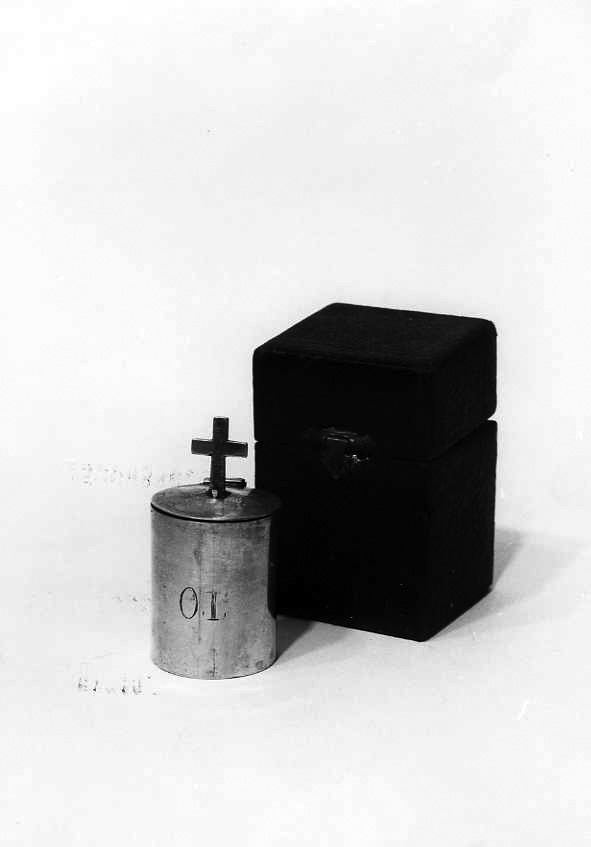 vasetto per l'olio degli infermi - bottega napoletana (sec. XIX)