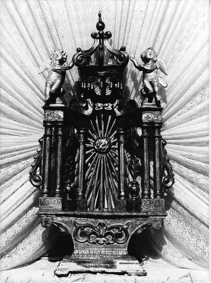 tronetto per esposizione eucaristica - bottega campana (sec. XIX)