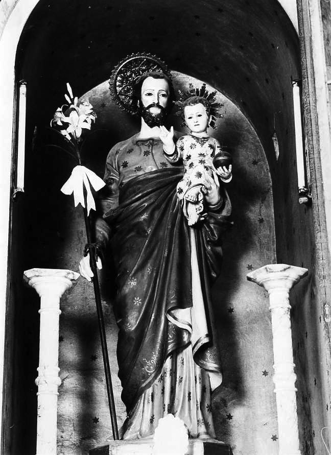 San Giuseppe e Gesù Bambino (gruppo scultoreo) - bottega napoletana (seconda metà sec. XIX)