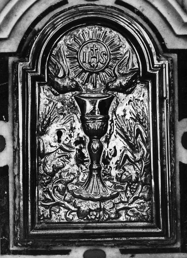 calice eucaristico (sportello di tabernacolo) - bottega napoletana (sec. XIX)