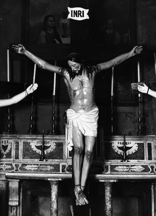 Cristo crocifisso (crocifisso) - bottega campana (fine/inizio secc. XVII/ XIX)