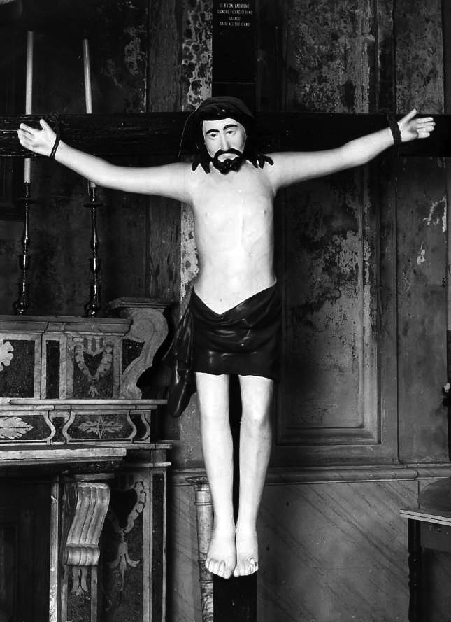 Buon ladrone (crocifisso) - bottega campana (sec. XIX)