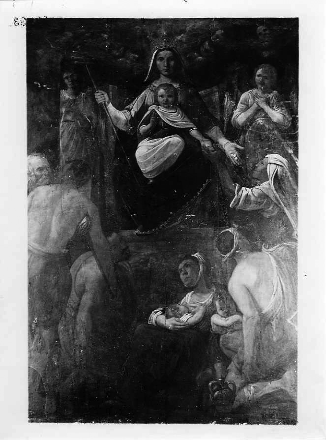 Madonna dei visitapoveri (dipinto) di Santafede Fabrizio (maniera) (sec. XVII)