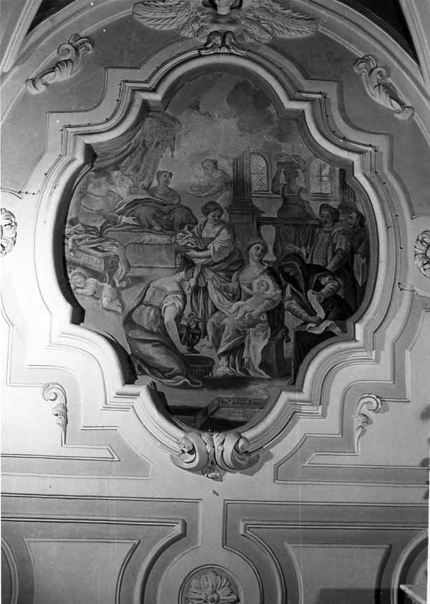 Nascita di San Domenico (dipinto) di De Angelis Francesco (sec. XVIII)