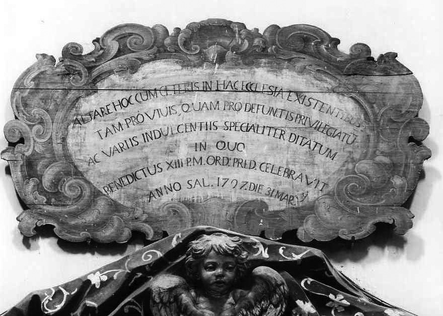 targa - bottega campana (sec. XVIII)