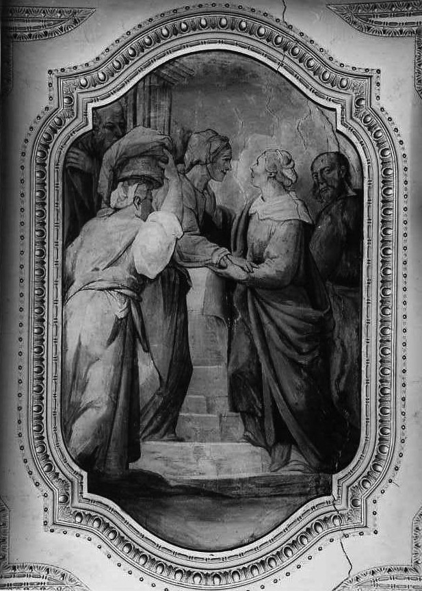 visitazione (dipinto, elemento d'insieme) di Balducci Giovanni detto Cosci (cerchia) (prima metà sec. XVII)