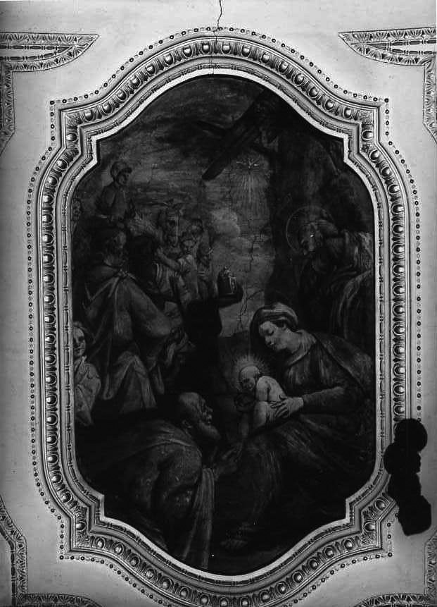 natività di Gesù (dipinto, elemento d'insieme) di Balducci Giovanni detto Cosci (cerchia) (prima metà sec. XVII)
