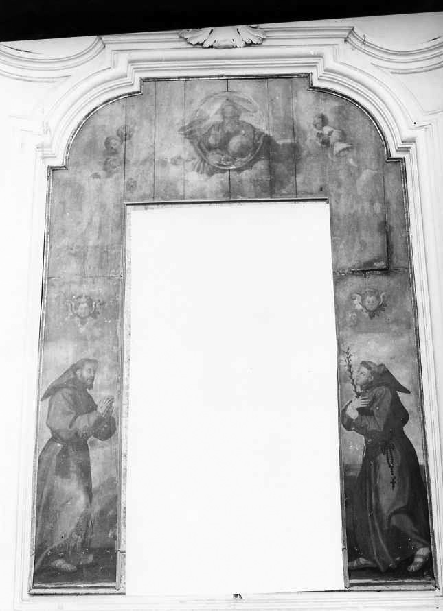 Sant'Antonio da Padova e San Francesco d'Assisi (dipinto) di Lama Giovan Bernardo (cerchia) (seconda metà sec. XVI)