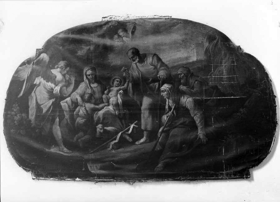 Sacra Famiglia con San Giovanni Battista bambino (dipinto) di Lavagna Ottavio (seconda metà sec. XVIII)