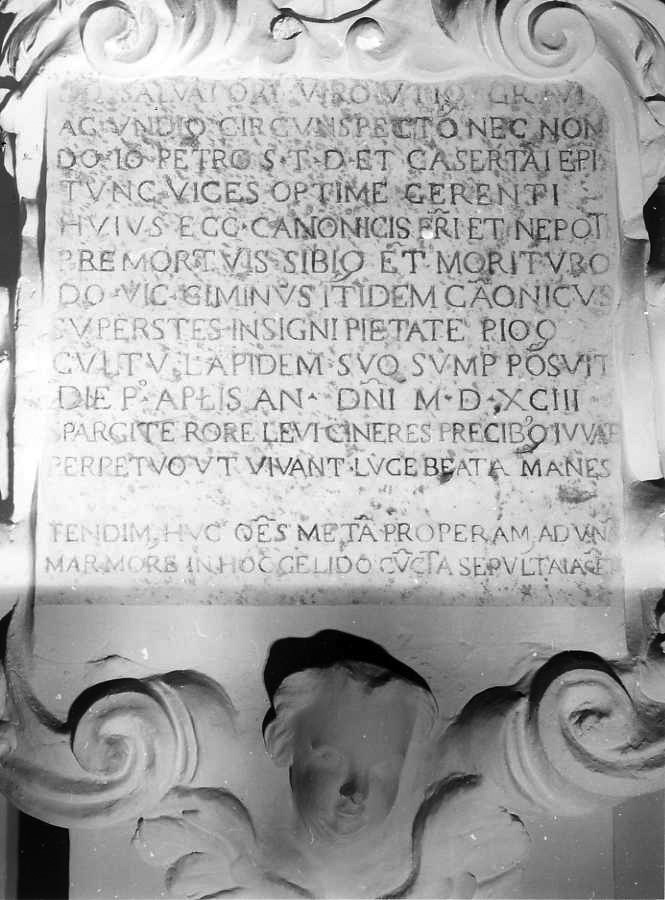 lapide commemorativa - bottega campana (sec. XVI)