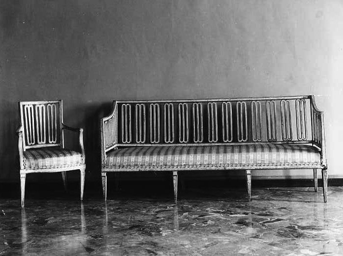 divano, serie - bottega napoletana (fine sec. XVIII)