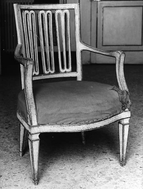 poltrona - bottega napoletana (fine sec. XVIII)