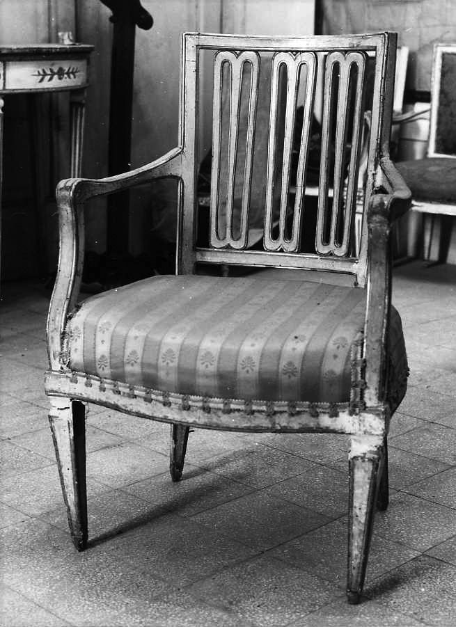 poltrona, serie - bottega napoletana (fine sec. XVIII)