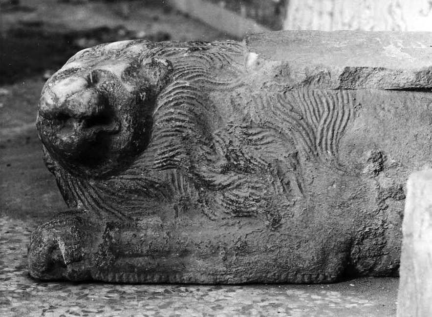 leone (scultura, frammento) - bottega campana (prima metà sec. XV)