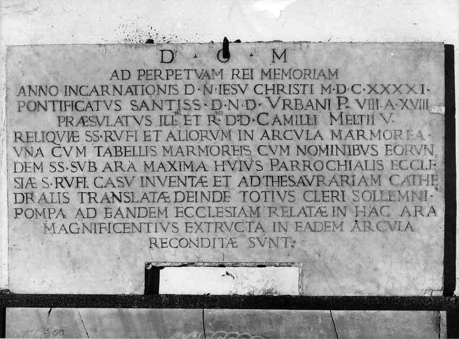 lapide commemorativa - bottega campana (prima metà sec. XVII)