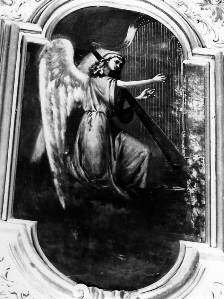 angelo musicante (dipinto) di Buccini Umberto (attribuito) (seconda metà sec. XIX)
