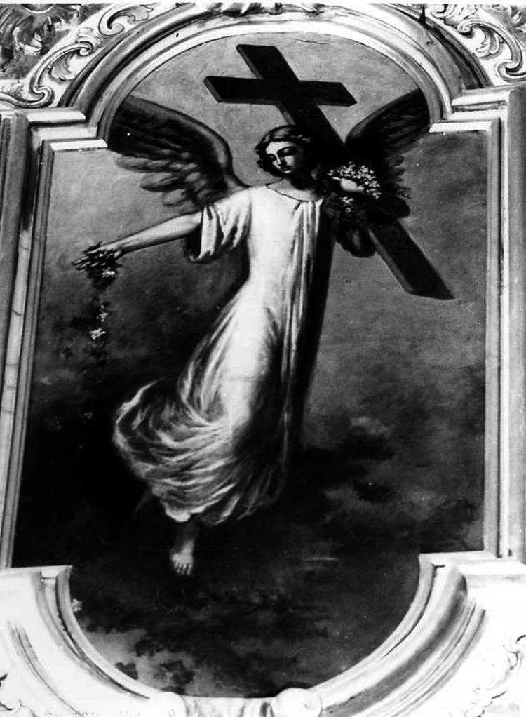 angelo con croce (dipinto) di Buccini Umberto (attribuito) (seconda metà sec. XIX)