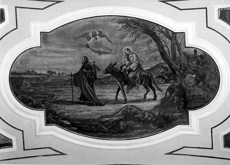 fuga in Egitto (dipinto) di Mormile Giglio (sec. XX)