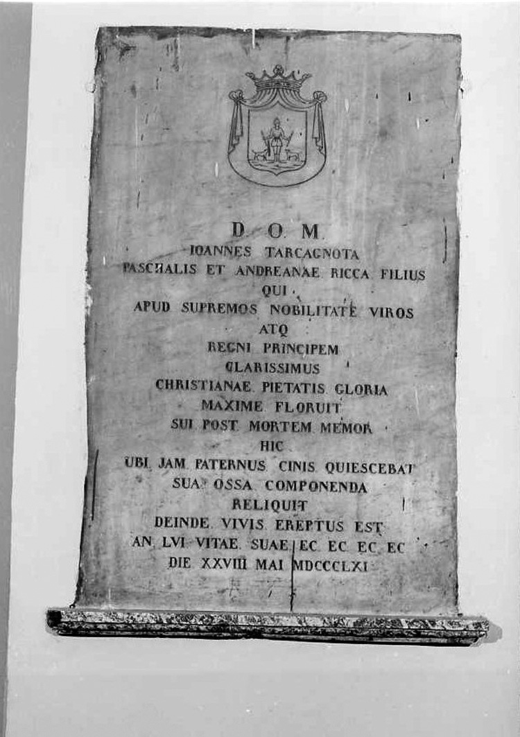 lapide tombale - bottega campana (sec. XIX)