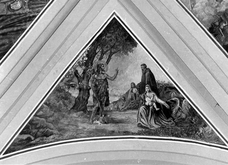 Sacra Famiglia con San Giovanni Battista (dipinto, ciclo) di Mormile Giglio (sec. XX)