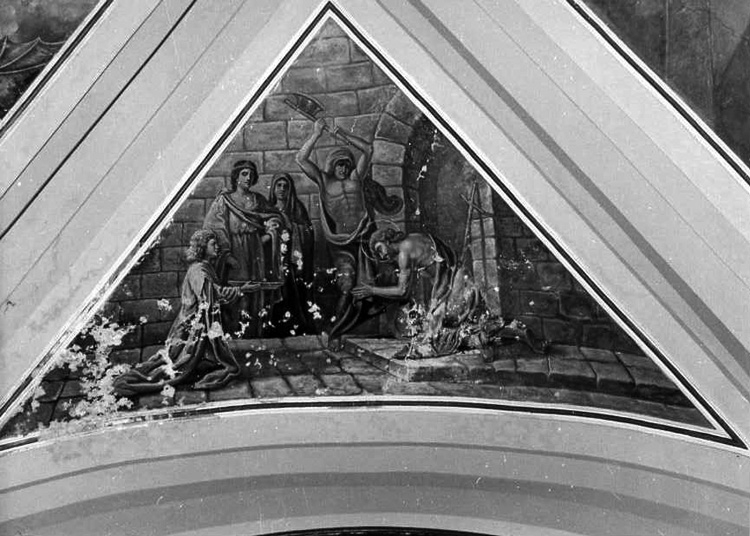 decapitazione di San Giovanni Battista (dipinto, ciclo) di Mormile Giglio (sec. XX)