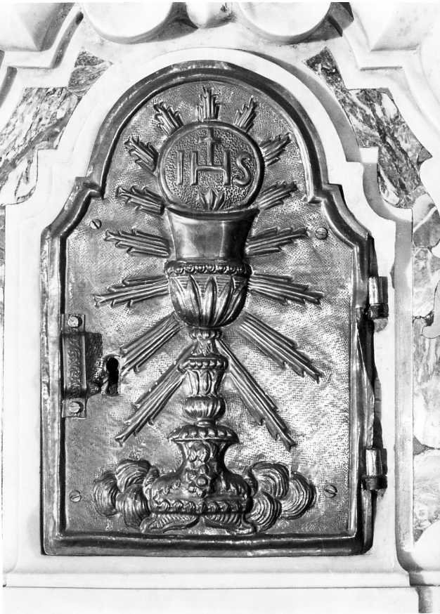 calice eucaristico (sportello di tabernacolo) - bottega campana (sec. XIX)