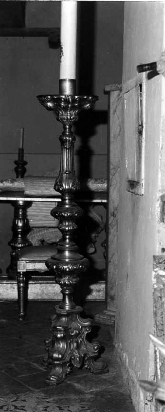 base per il cero pasquale - bottega campana (prima metà sec. XX)