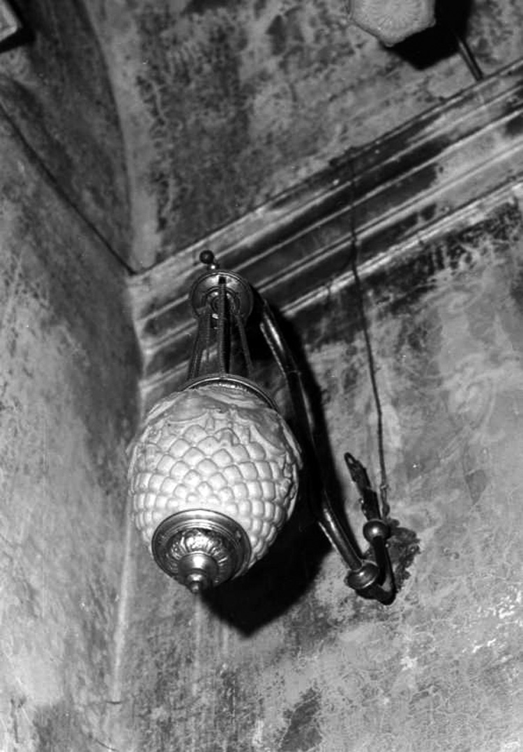 lampada pensile, coppia - bottega campana (prima metà sec. XX)