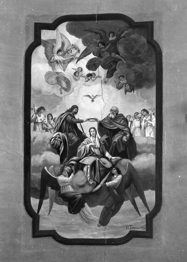 incoronazione di Maria Vergine (dipinto) di Torelli Vittorio Luigi (sec. XX)