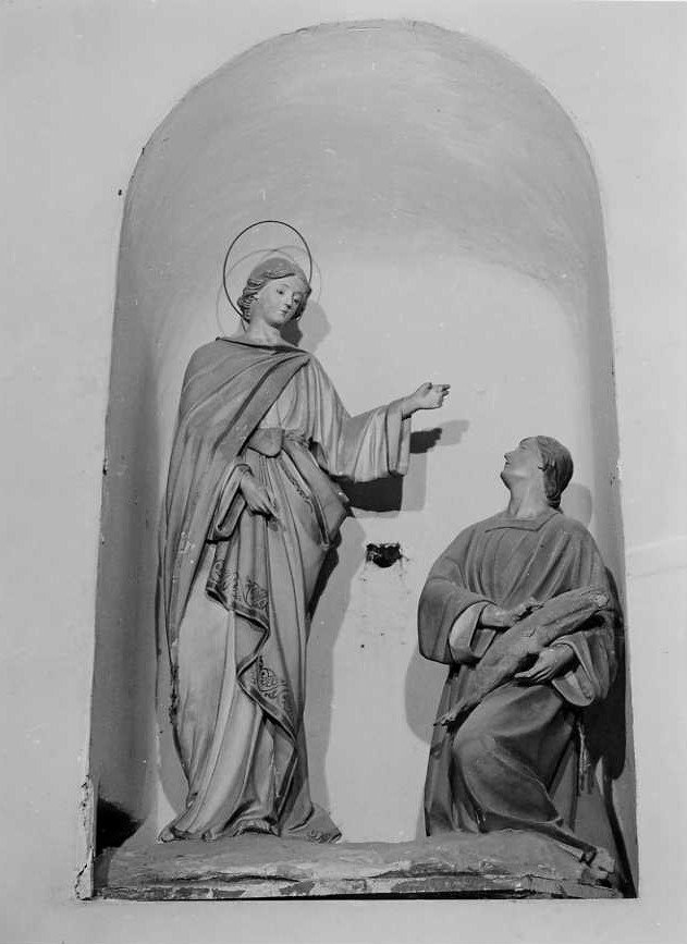 Tobia e San Raffaele arcangelo (gruppo scultoreo) - bottega napoletana (sec. XIX)