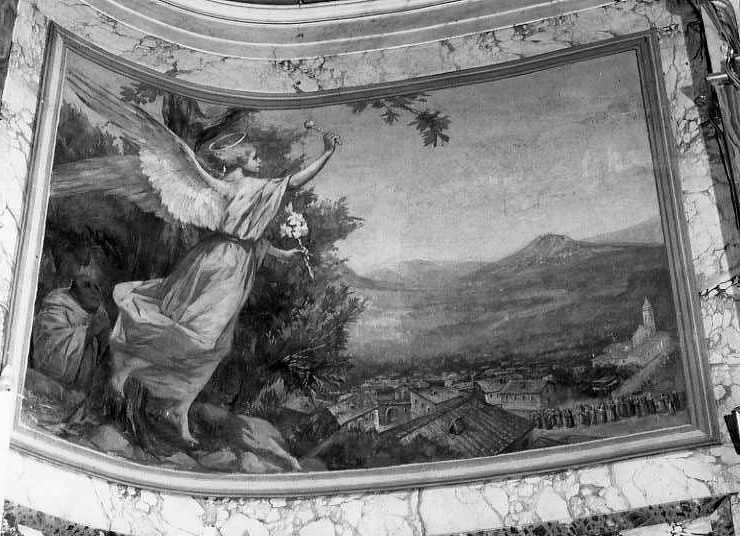 arcangelo Gabriele benedice Airola (dipinto) di Ballerini Ettore (sec. XX)