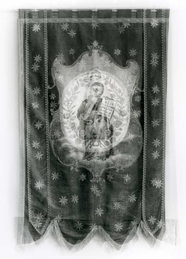 San Giovanni Evangelista (stendardo processionale) - manifattura campana (ultimo quarto sec. XIX)