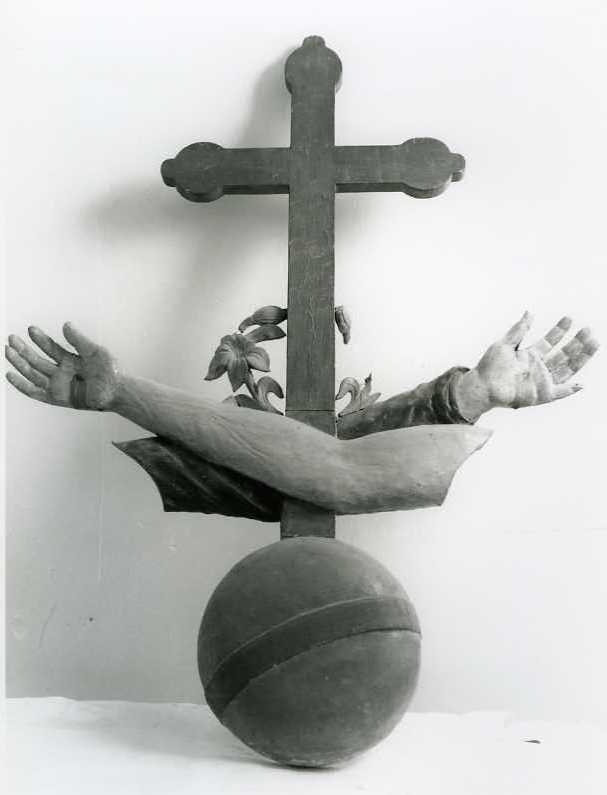 reliquiario antropomorfo - a braccio - bottega campana (seconda metà sec. XIX)