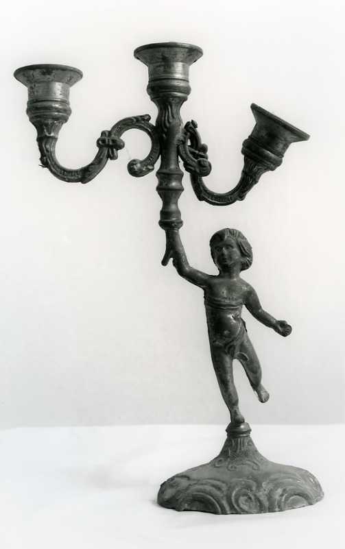 statuetta portacandelabro - bottega campana (seconda metà sec. XIX)