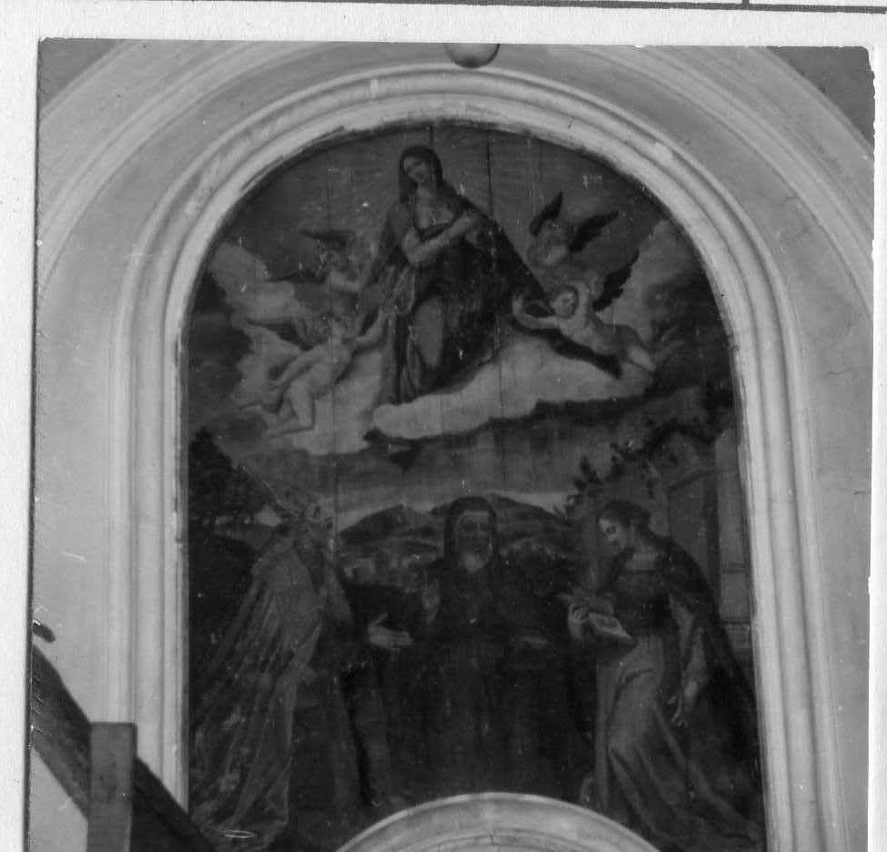 Madonna in trono e Santi (dipinto) di Piperno Donato (fine sec. XVI)