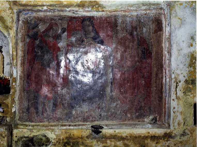 Madonna con Bambino e San Michele arcangelo (dipinto, opera isolata) - ambito campano (sec. XVI)