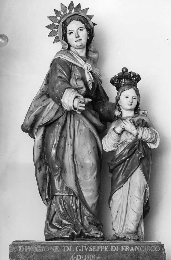 Maria Vergine bambina e Sant'Anna (gruppo scultoreo) - bottega napoletana (sec. XIX)