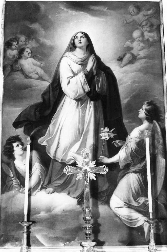 Madonna Immacolata (dipinto) di Postiglione Raffaele (sec. XIX)