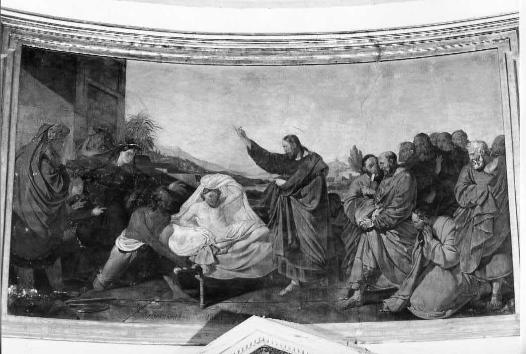 Cristo resuscita il figlio della vedova di Naim (dipinto) di Marsigli Filippo (sec. XIX)