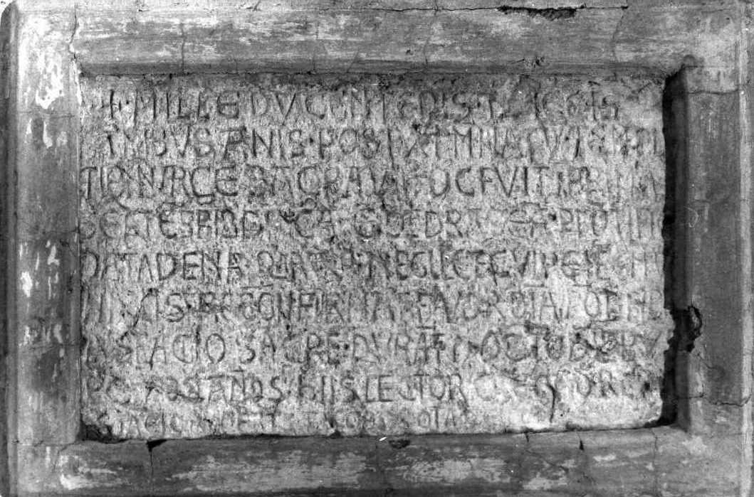 lapide commemorativa - bottega campana (sec. XIII)