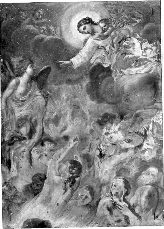 Madonna con Bambino, angeli e anime purganti (dipinto) - ambito campano (prima metà sec. XVIII)
