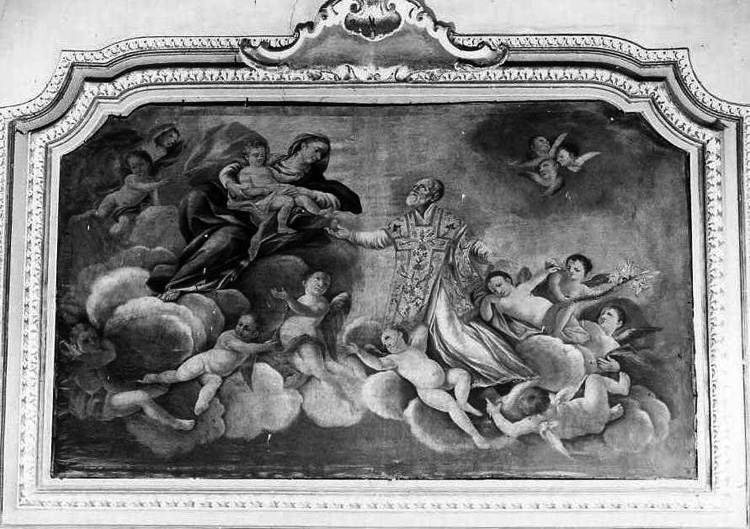 Madonna in gloria con San Filippo (pala d'altare) - ambito campano (fine/inizio secc. XVIII/ XIX)