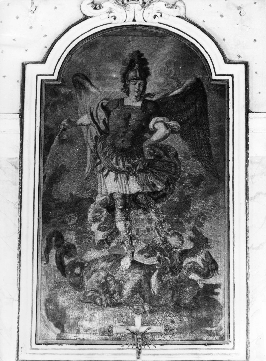 San Michele Arcangelo combatte il drago (dipinto) - ambito campano (fine/inizio secc. XVII/ XVIII)