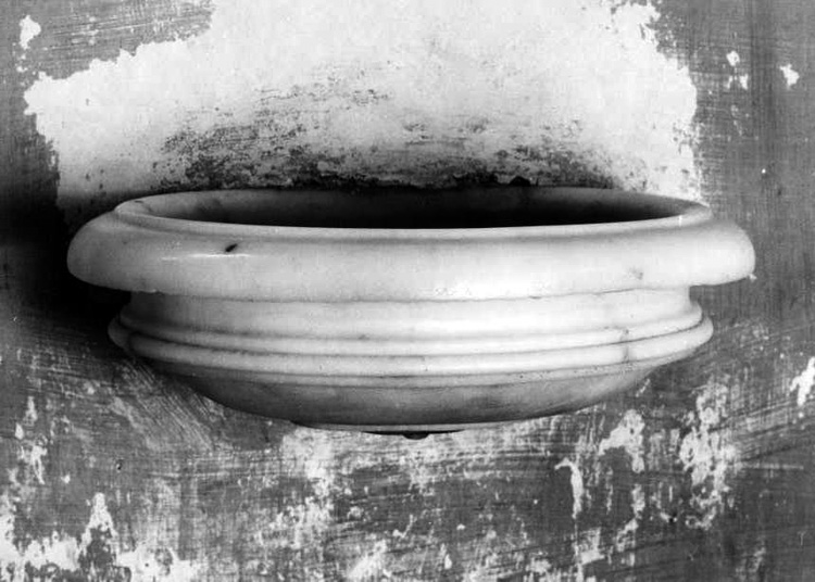 acquasantiera - bottega campana (sec. XIX)