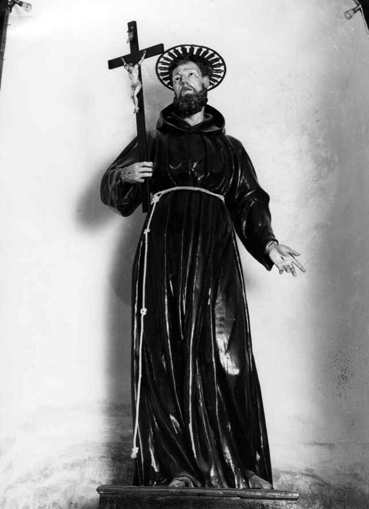 San Francesco d'Assisi riceve le stimmate (statua) - bottega napoletana (sec. XVIII)