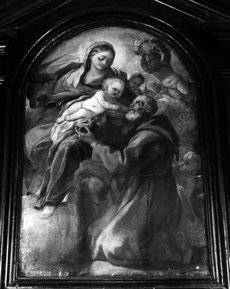 San Felice da Cantalice con la Madonna e il Bambino (dipinto) di Mareco Nicola (fine sec. XVII)
