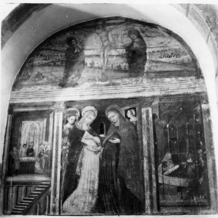storie della vita della Madonna (decorazione pittorica) - ambito campano (secondo quarto sec. XV)